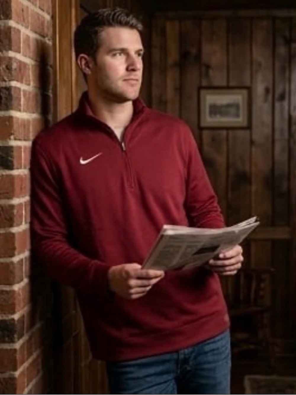 Nike Breathe Dri-Fit Technology Intensity Team Crimson 1/4 Zip Training M53803